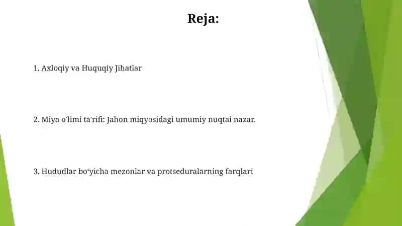 Miya o'limining axloqiy va huquqiy jihatlar 2