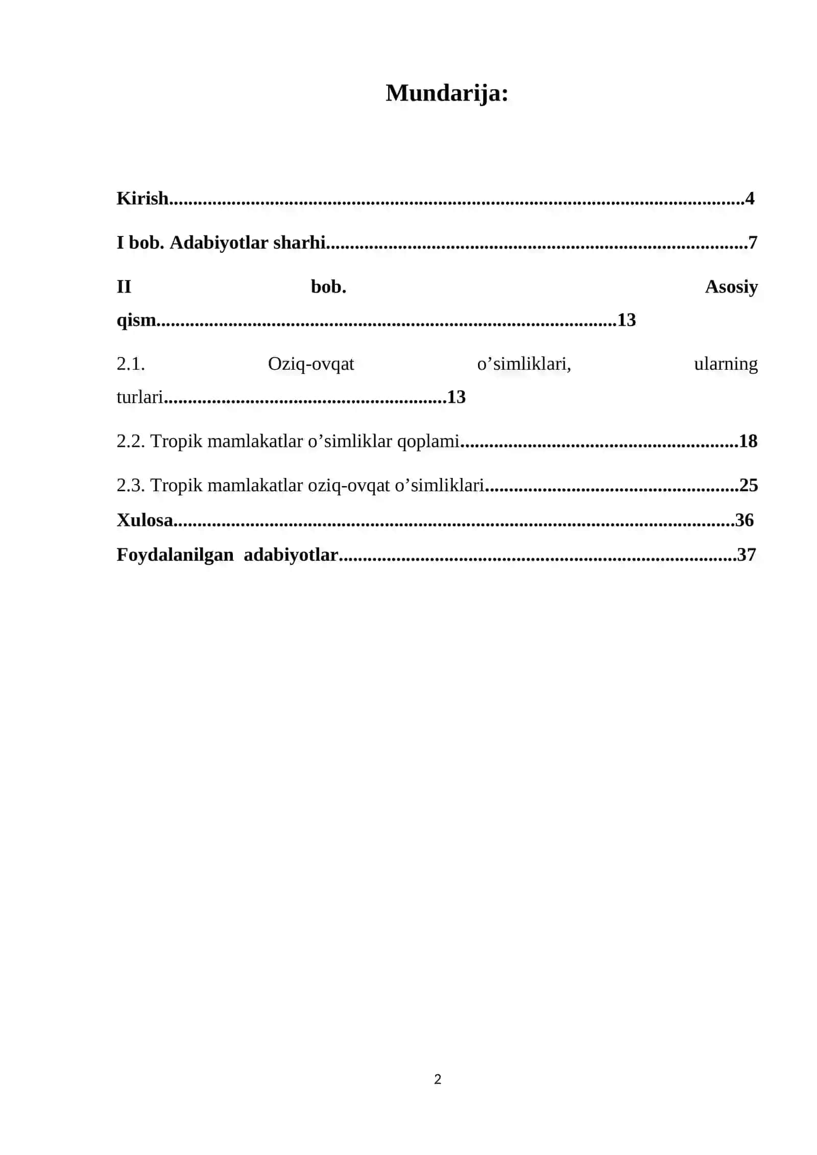 Botanika asoslari fanidan kurs ishi 2