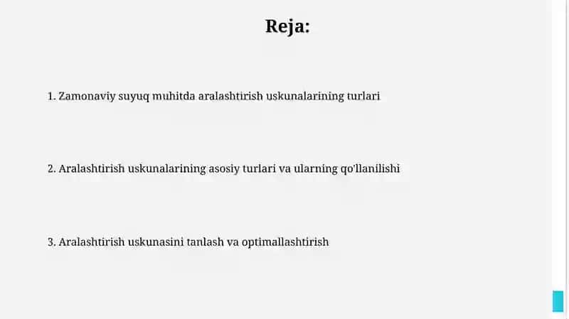 Zamonaviy suyuq muhitda aralashtirish uskunalarining turlari 2