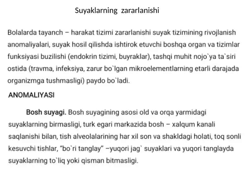 Bolalarda suyak va mushak zararlanish semiotikasi va sindromlari 2