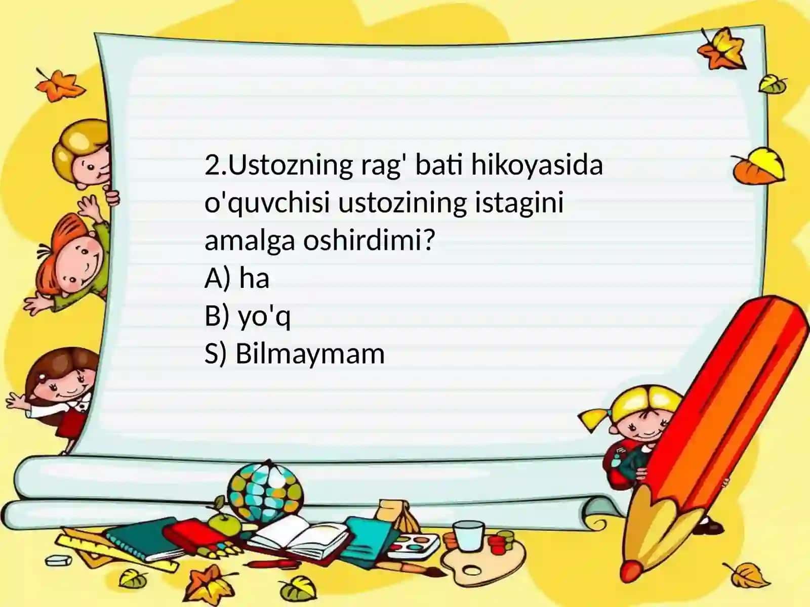 Tarbiya 2- sinf 2