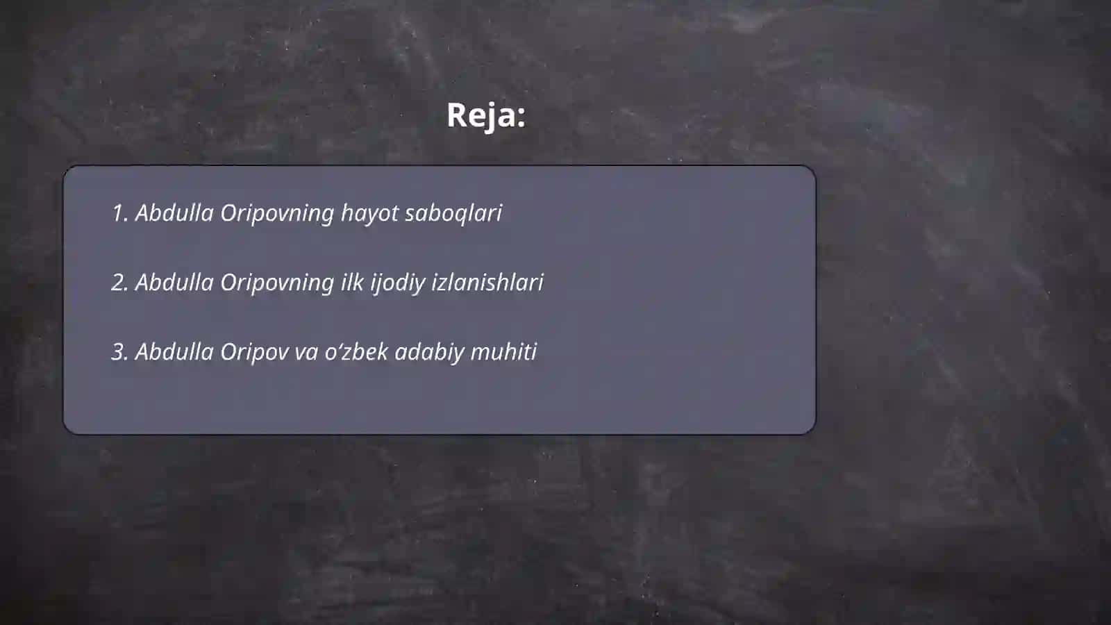 Abdulla Oripov hayoti va ijodi 2