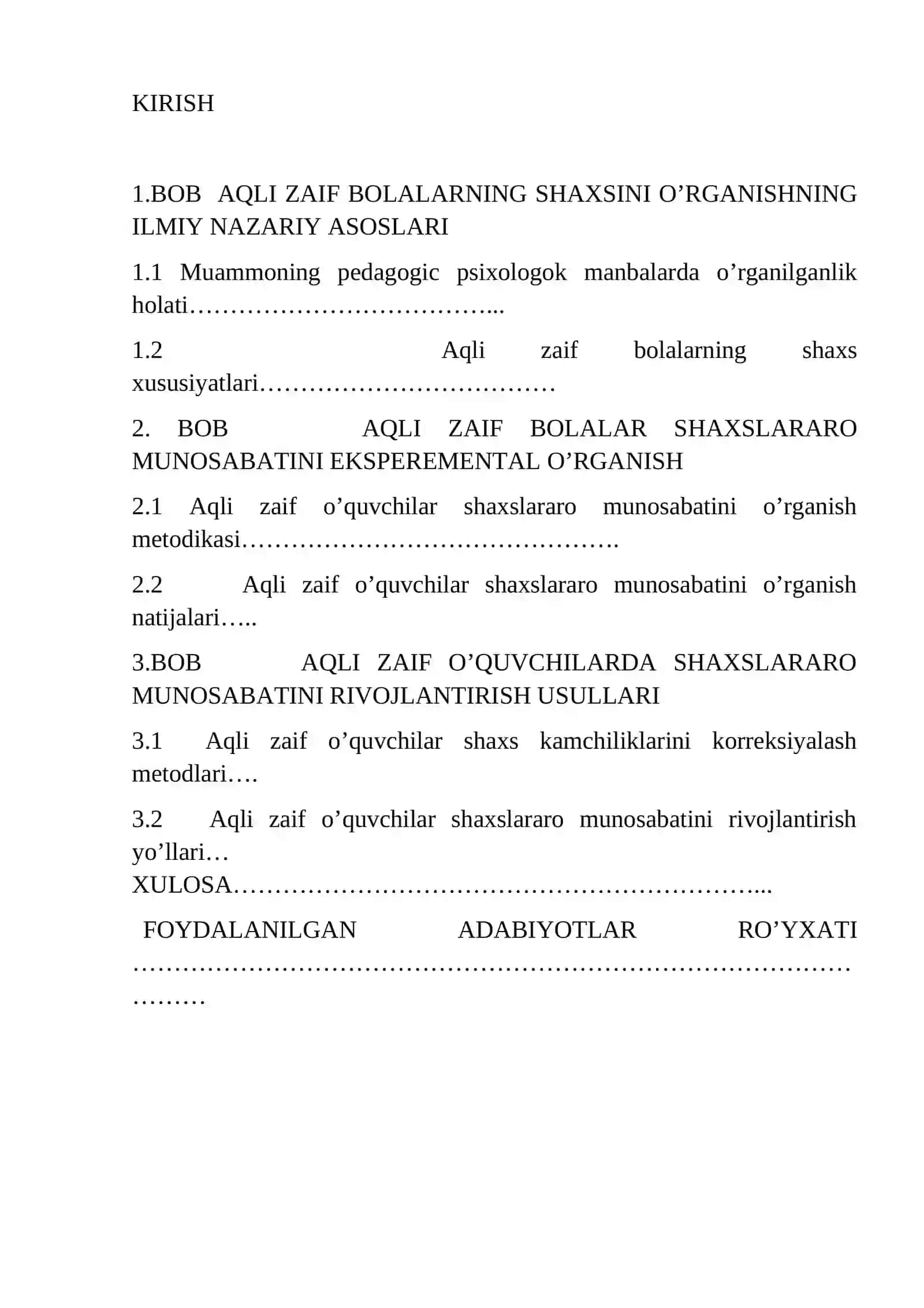 Aqli zaif bolalarning shaxsini o’rganishning ilmiy nazariy asoslari 2