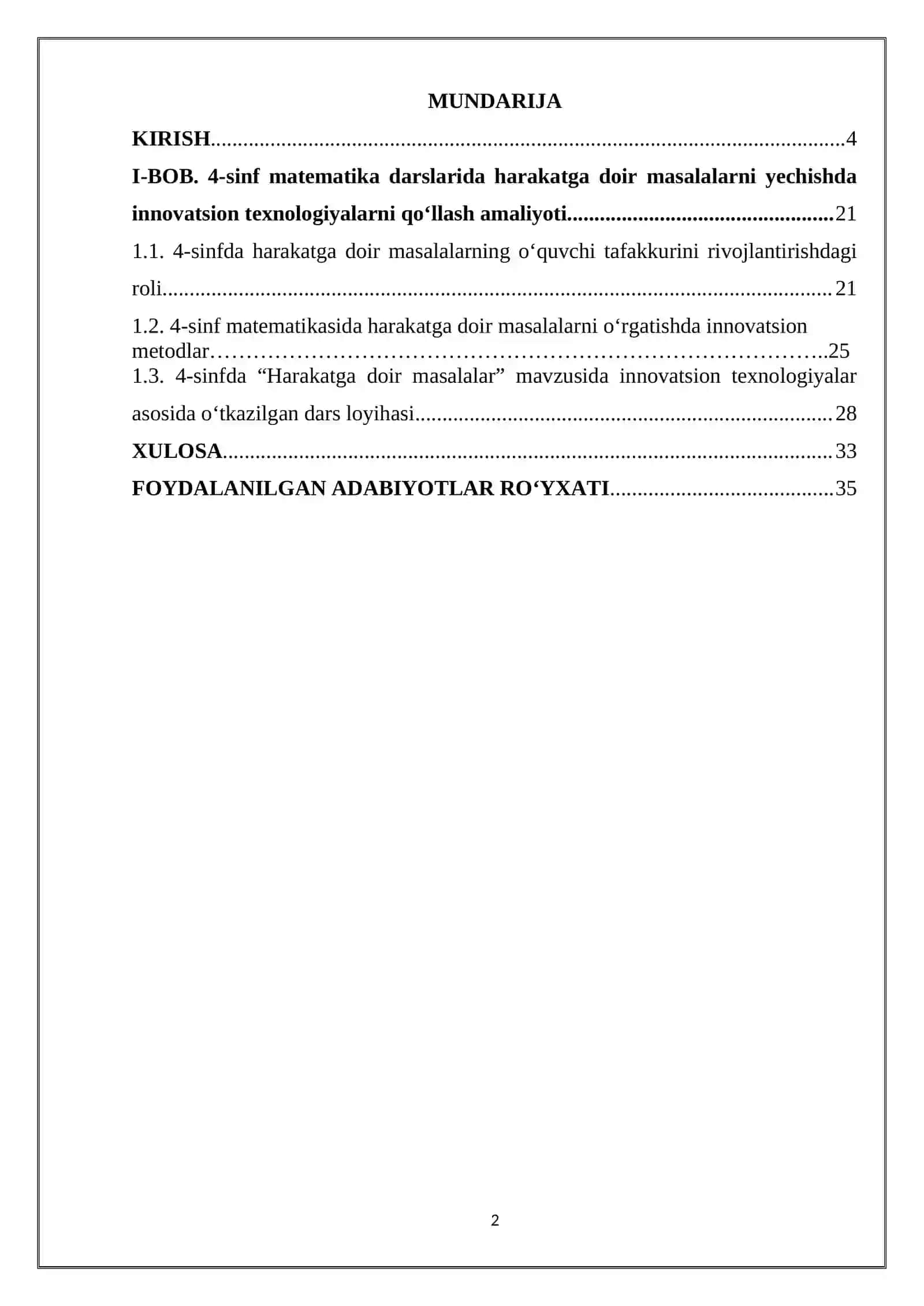 4-sinfda harakatga doir masalalar yechishda innovatsion texnologiyalardan foydalanish 2