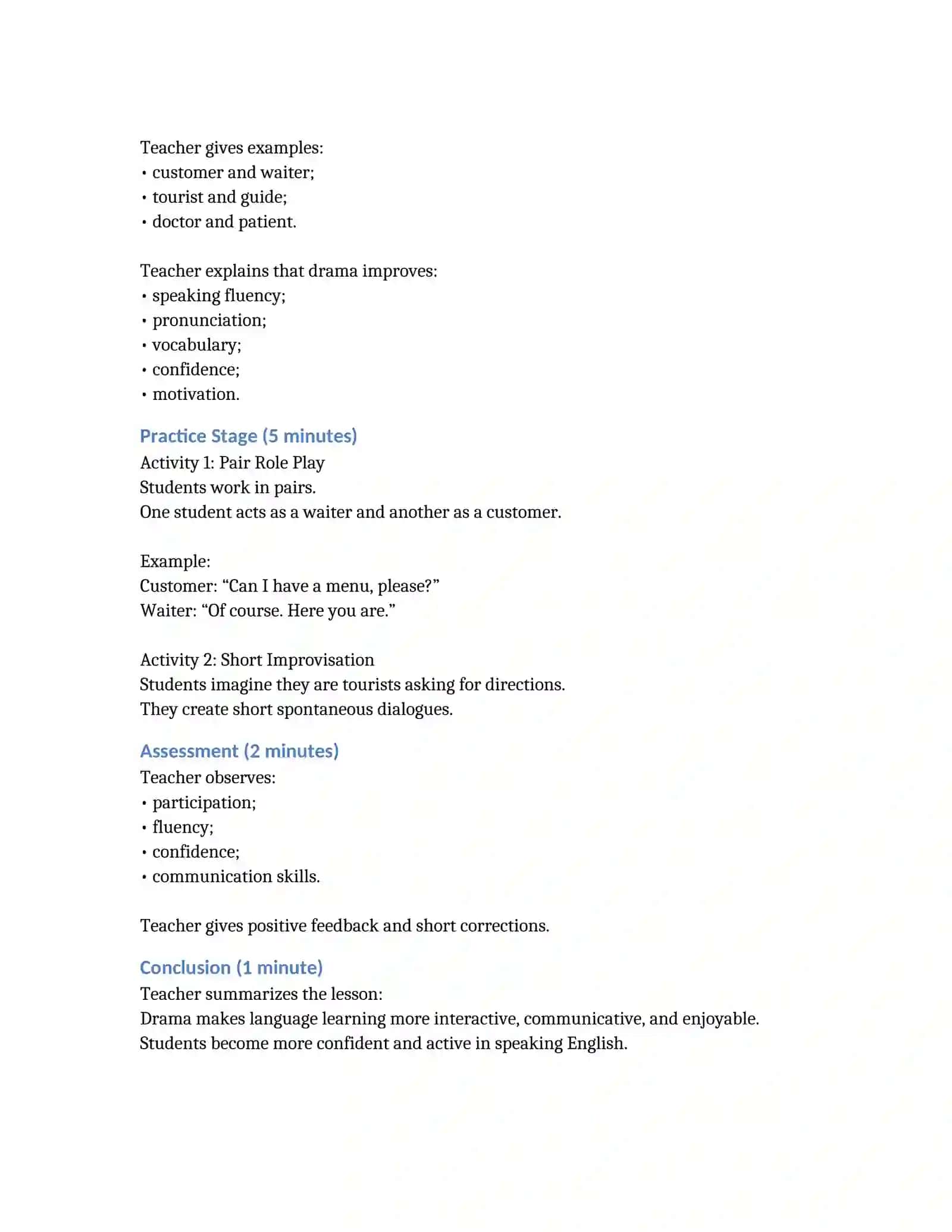 Complete Lesson Plan 2