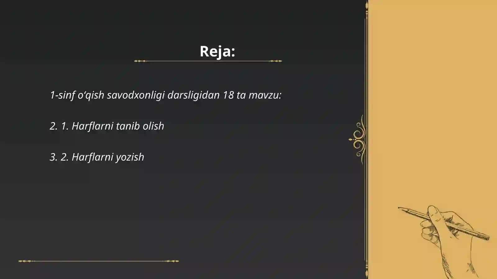 1-sinf oʻqish savodxonligi darsligidan 18 ta mavzu 2