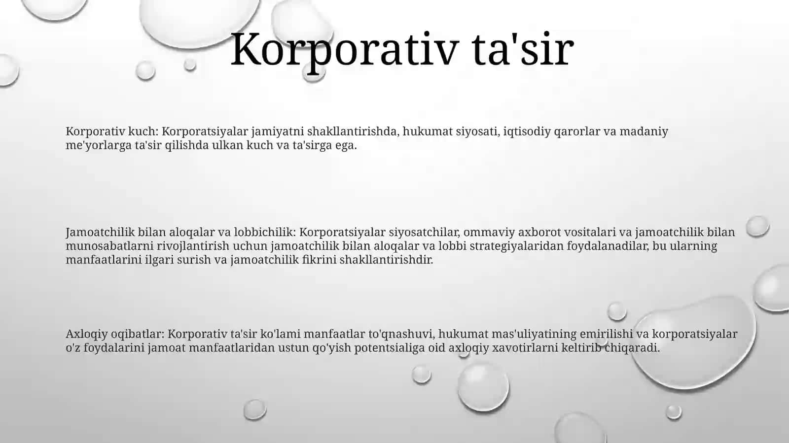 Korporatsiya Haqida Xulosa 2
