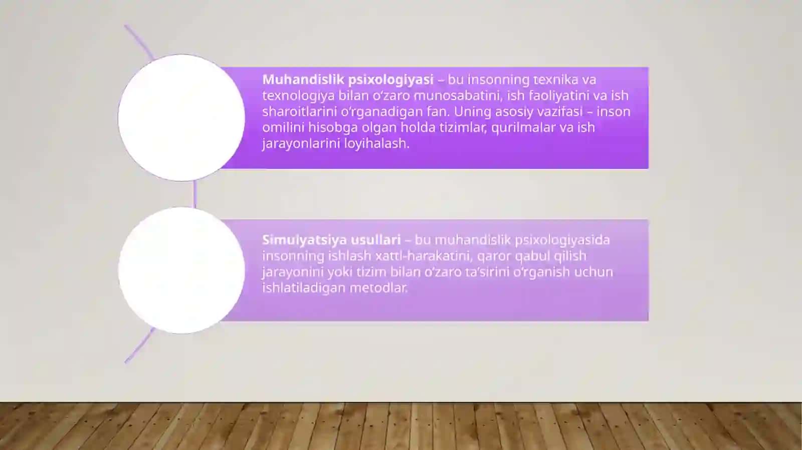 Muhandislik psixologiyasining simulyatsiya usullari 2