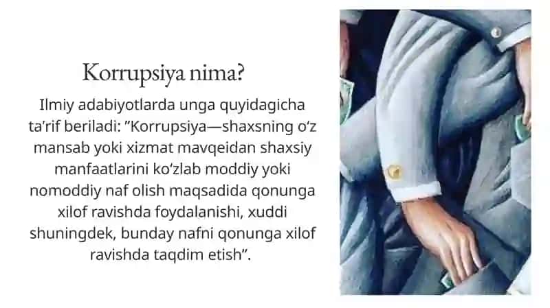 Korrupsiyaning oldini olishga doir chora-tadbirlar tizimi 2