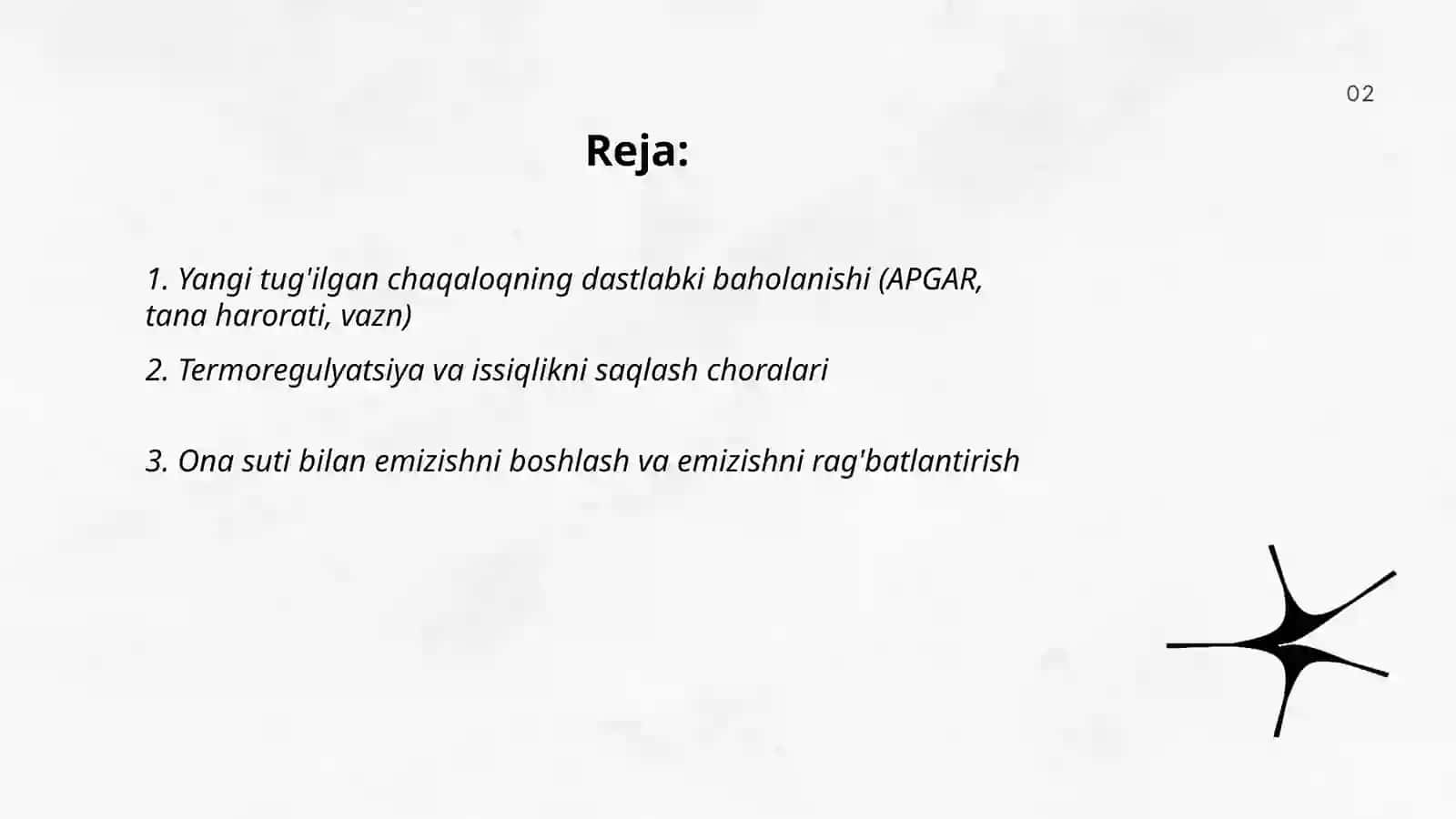 Yangi tug'ilgan chaqaloqning birlamchi parvarishi va patronaji 2