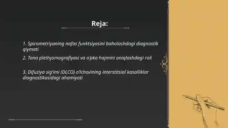Dalillarga asoslangan tibbiyot ma'lumotlari doirasida nafas olish tizimini organishning labaratoriya va instrumental usullarining diagnostik qiymati 2