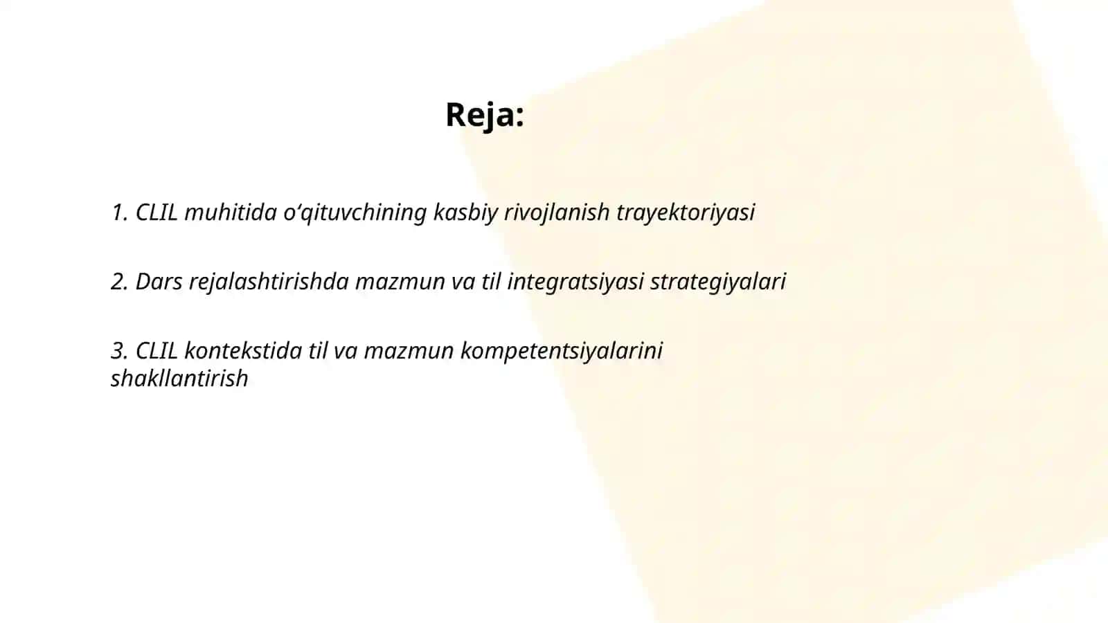 CLIL muhitida oʻqituvchi faoliyati trayektoriyasi 2