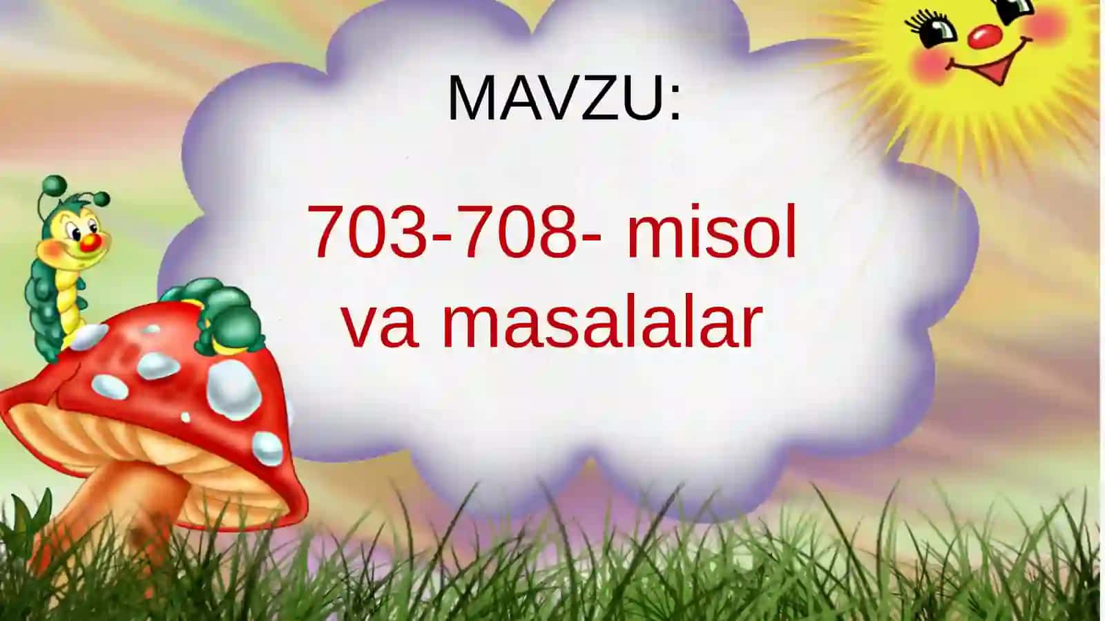 4-sinf Matematika 'Misol-masalalar' taqdimot 2