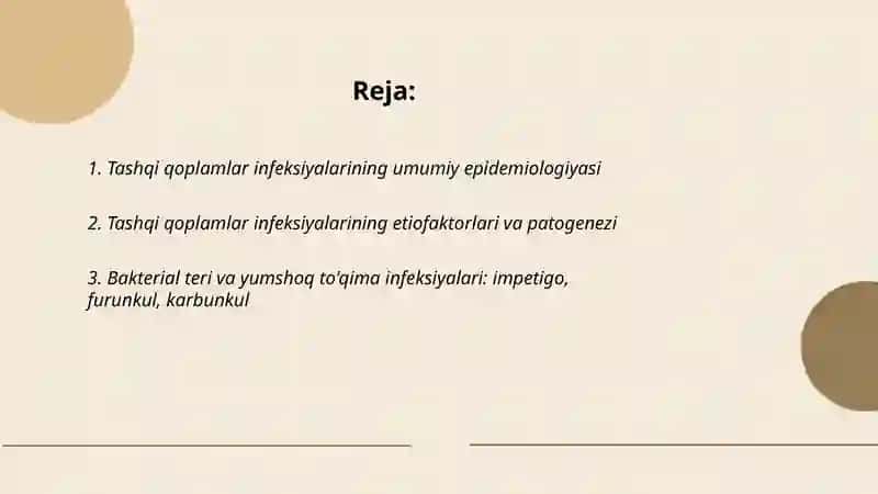 Tashqi qoplamlar infeksiyalari. Quturish va qoqshol 2