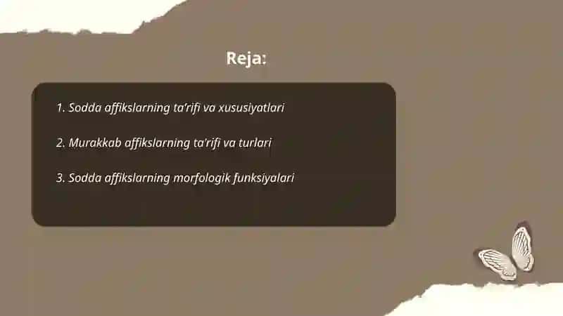 Affiksial morfemalarning tuzilishiga ko‘ra turlari 2
