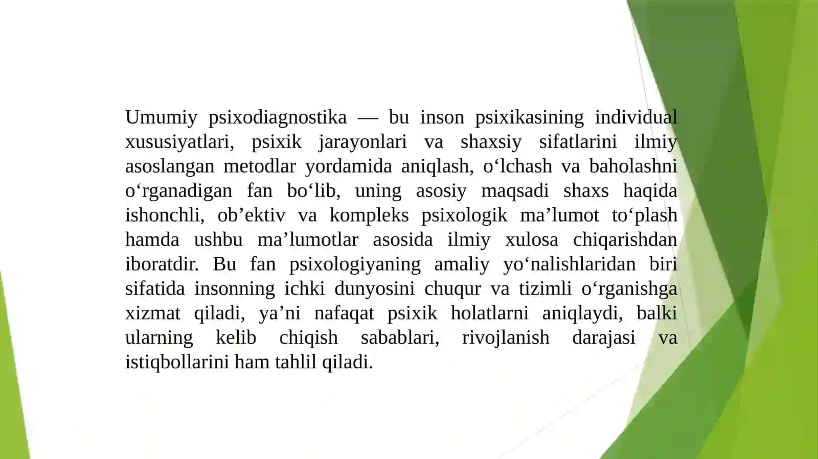 PSIXODIAGNOSTIKA FANINGmaqsadvavifasi 2