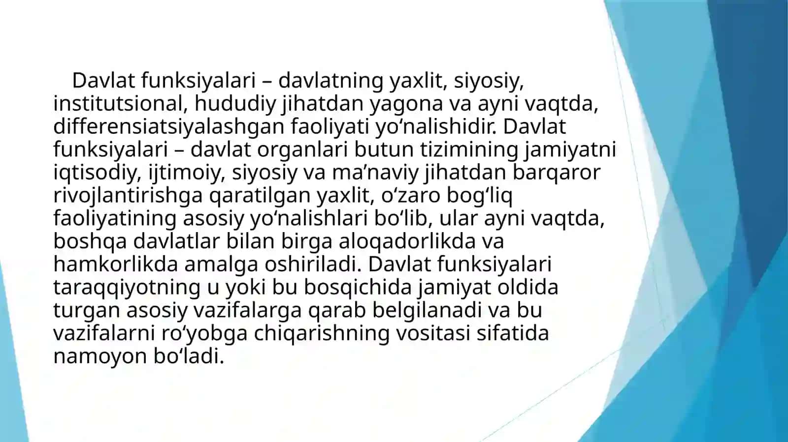 Davlat funksiyalari tushunchasi va turlari 2
