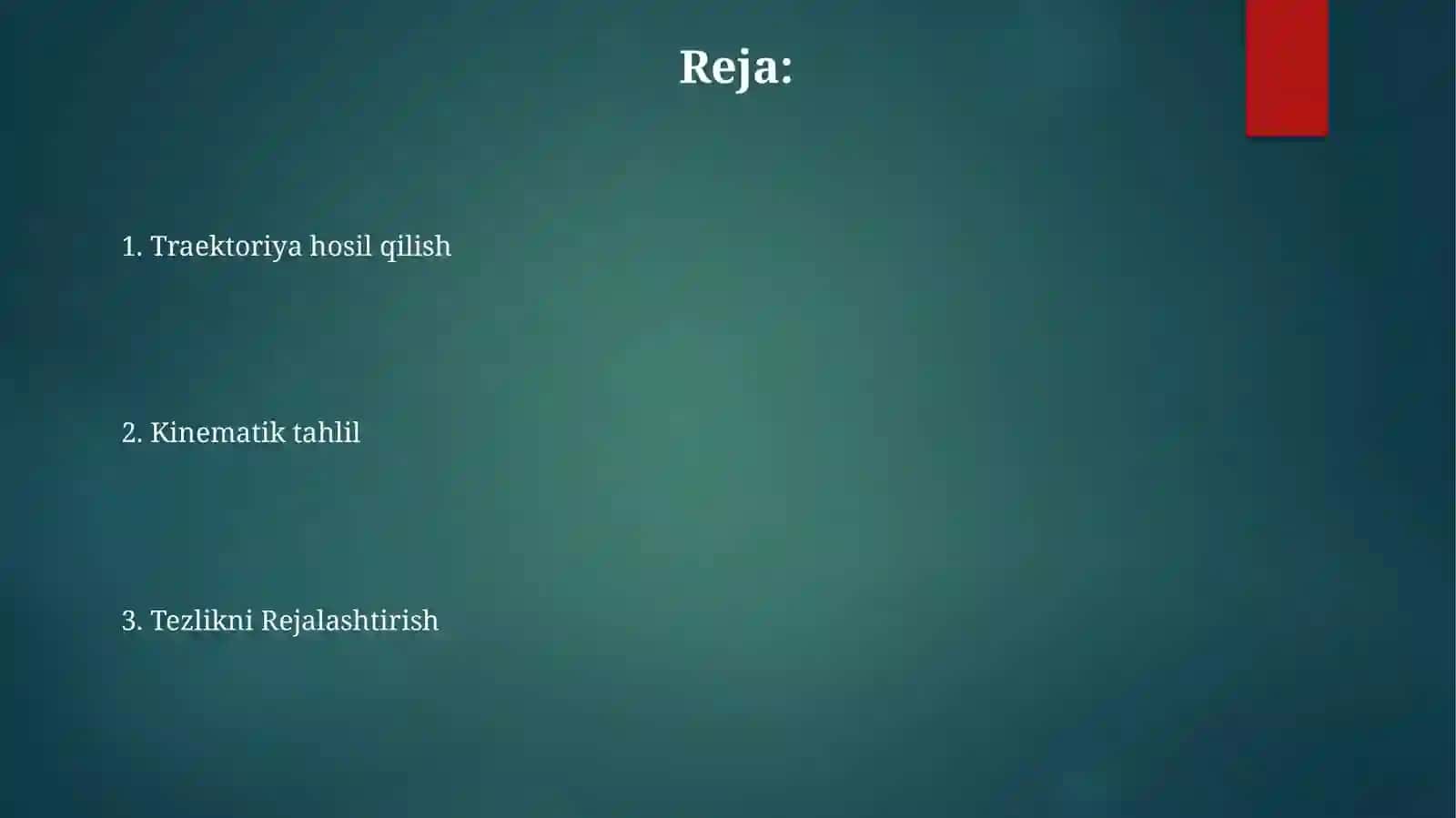 Qattiqjismning tekis parallel harakatida tezliklar plani qurish 2