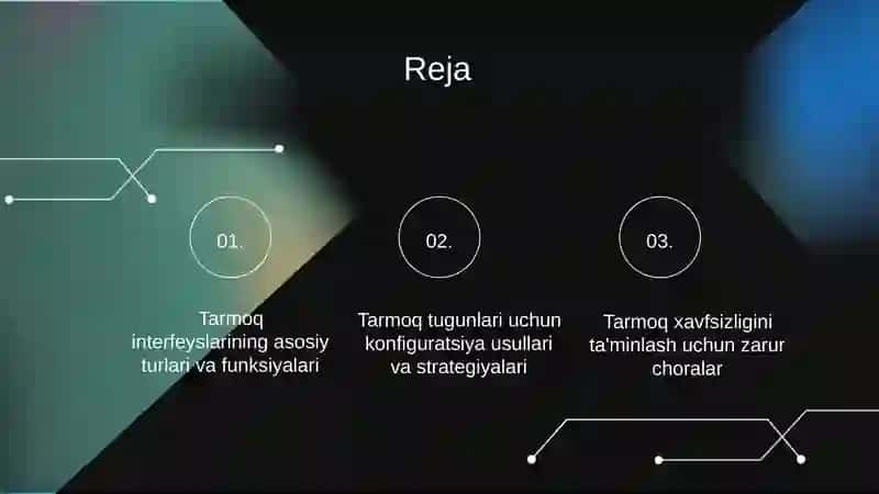Tarmoq interfeyslarini o'rganish va tarmoq tugunlarini sozlash 2