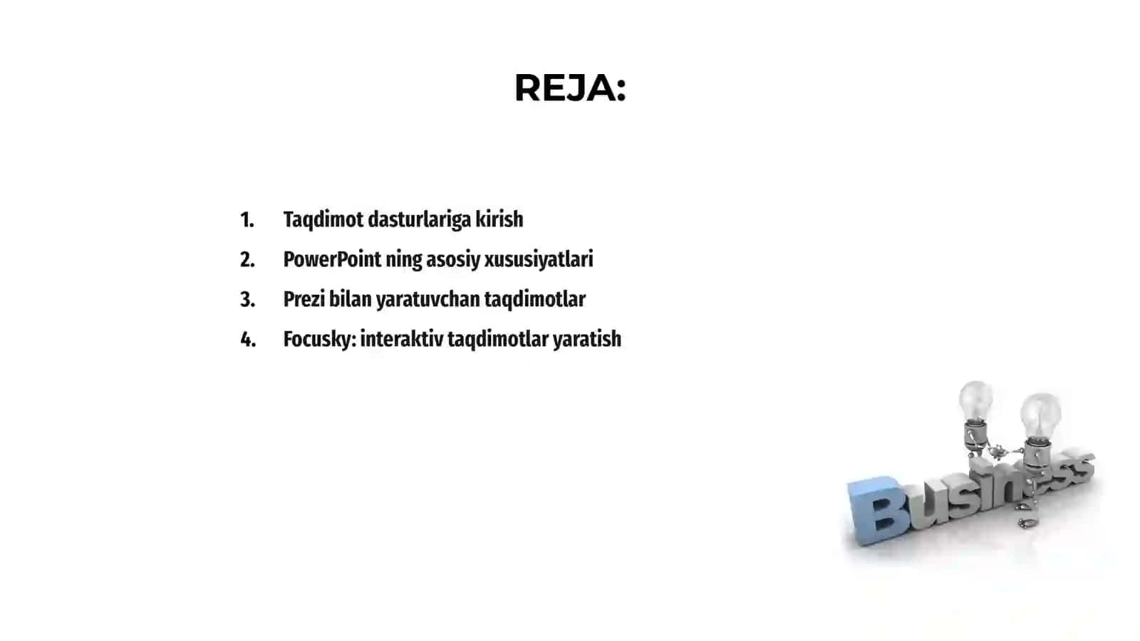 Taqdimot dasturlari: PowerPoint, Prezi, Focusky 2