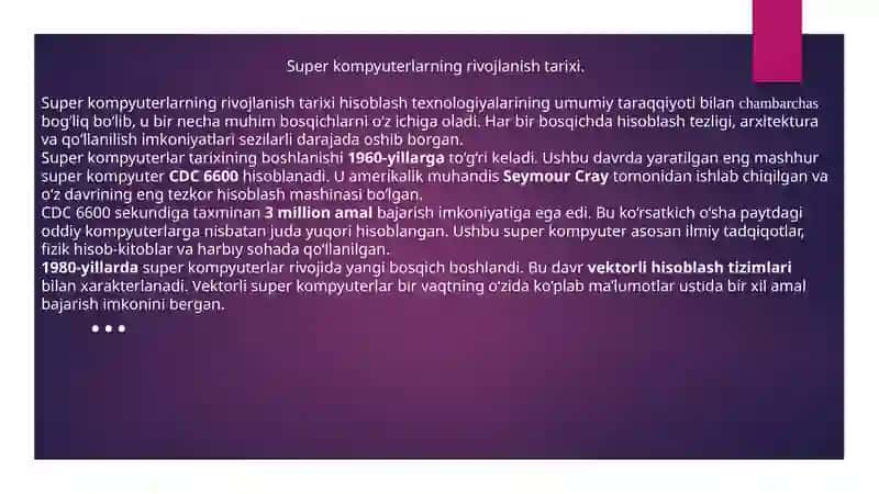 Superkompyuterlar 2