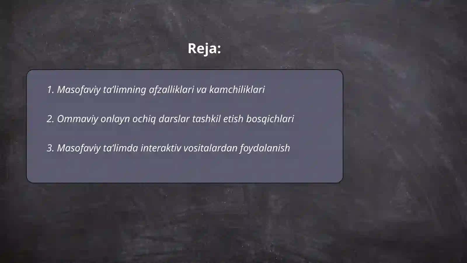 Masifaviy ta’limni tashkil etish va boshqarish.Ommaviy onlayn ochiq darslar 2