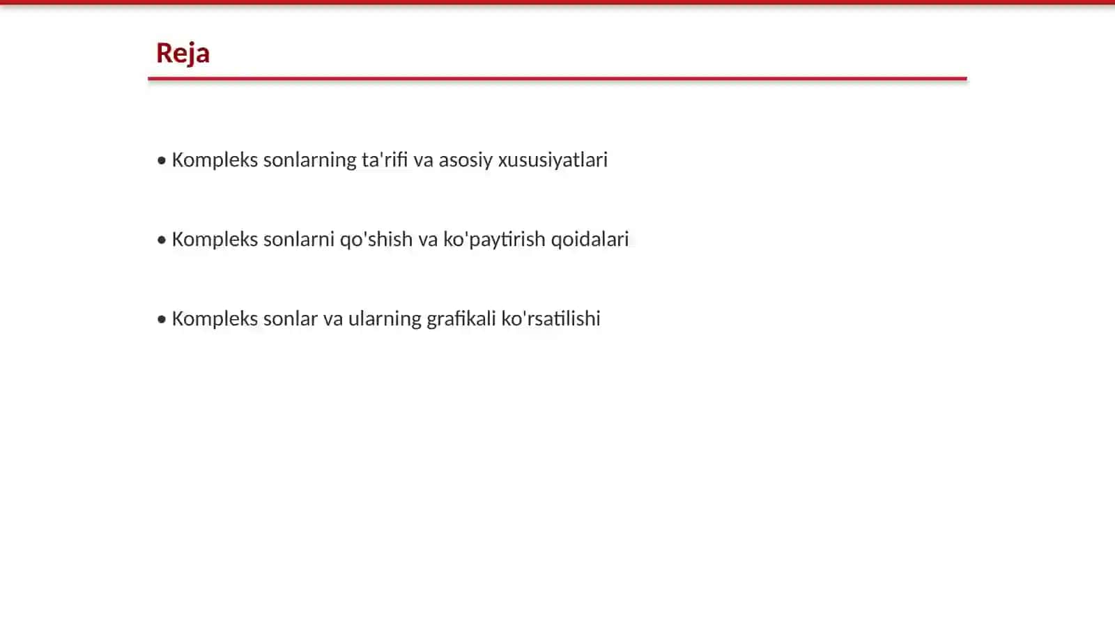 Kompleks sonlar 2