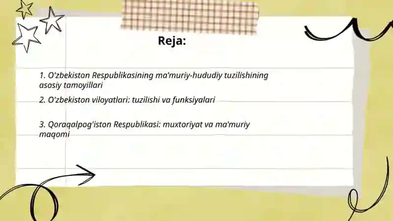 O'zbekiston Respublikasining ma'muriy-hududiy tuzulishi 2