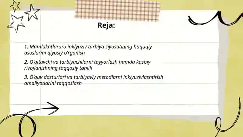 Inklyuziv tarbiya siyosati va amaliyoti qiyosiy oʻrganish 2