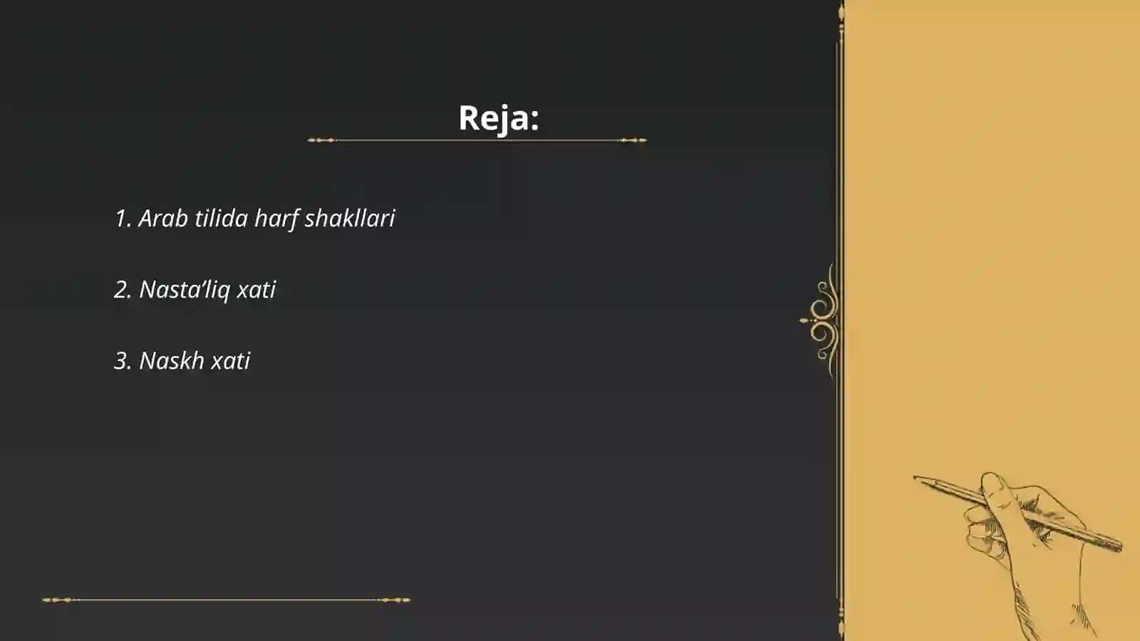 Arab tilida xat turlari 2