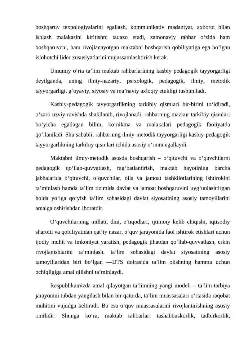 UMUM TA’LIM MAKTABLARIDA METODIK ISHLARNI TASHKIL ETISH VA BOSHQARISH 2