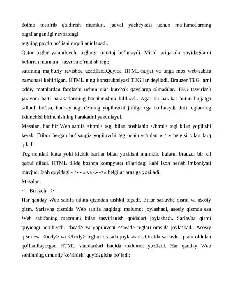 Html tili 2