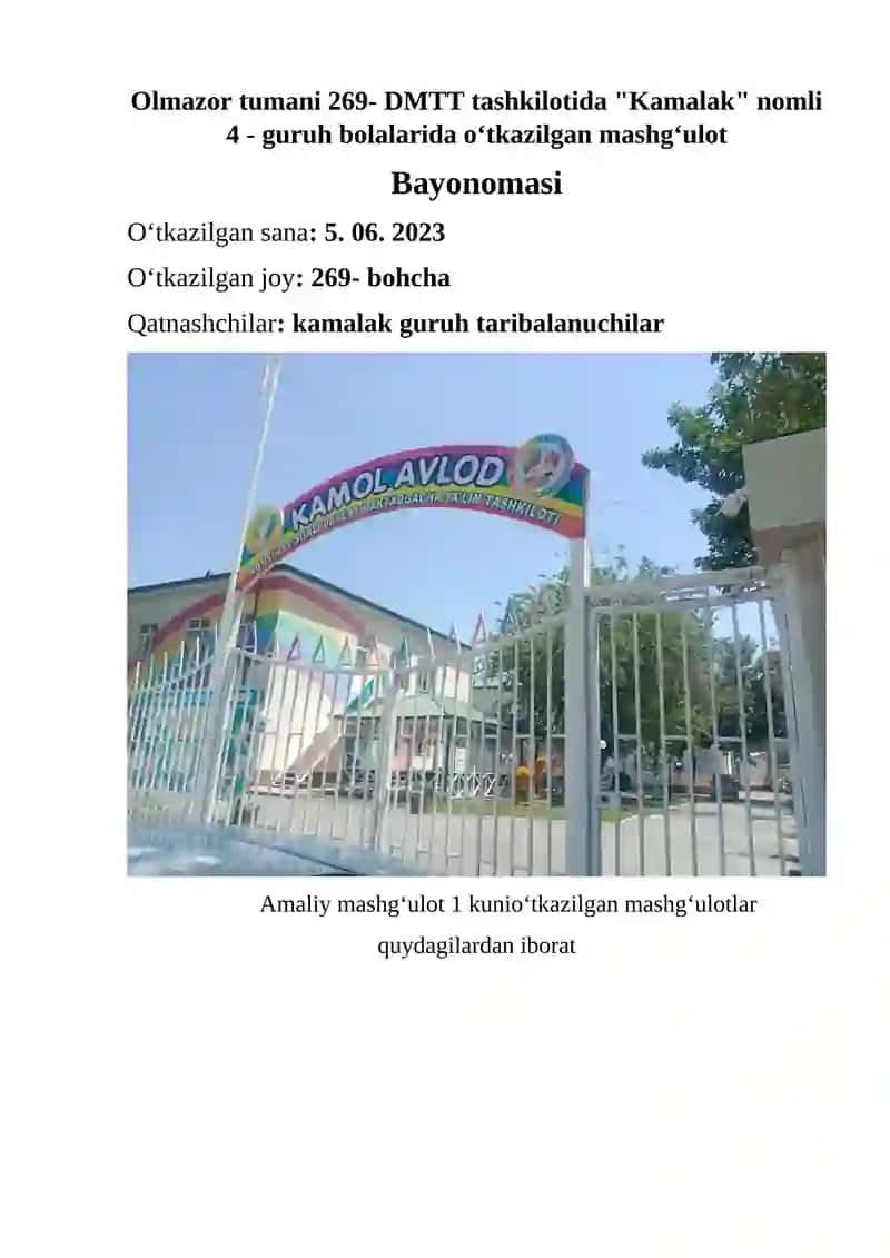 O'zbek bolalar psixologiyasi mashg'uloti 2