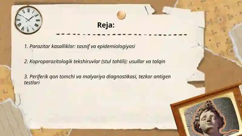 Parazitar kasaliklar va ularni davolash diagnostika usullari 2