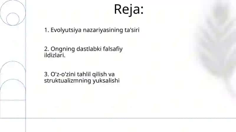 Eksperimental psixologiya shakllanishiga qadar psixalogiyaning ong haqidagi fan sifatida rivojlanishi 2