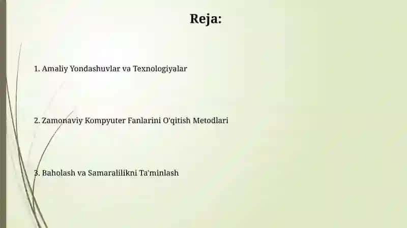 Zamonaviy kompyuterlar bòlimini òqitish metodikasi 2