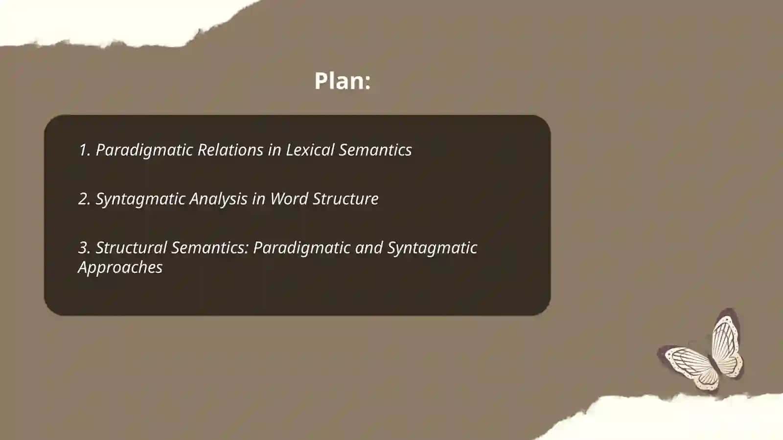 Paradigmatic and Syntagmatic Relations in Lexical Semantics 2
