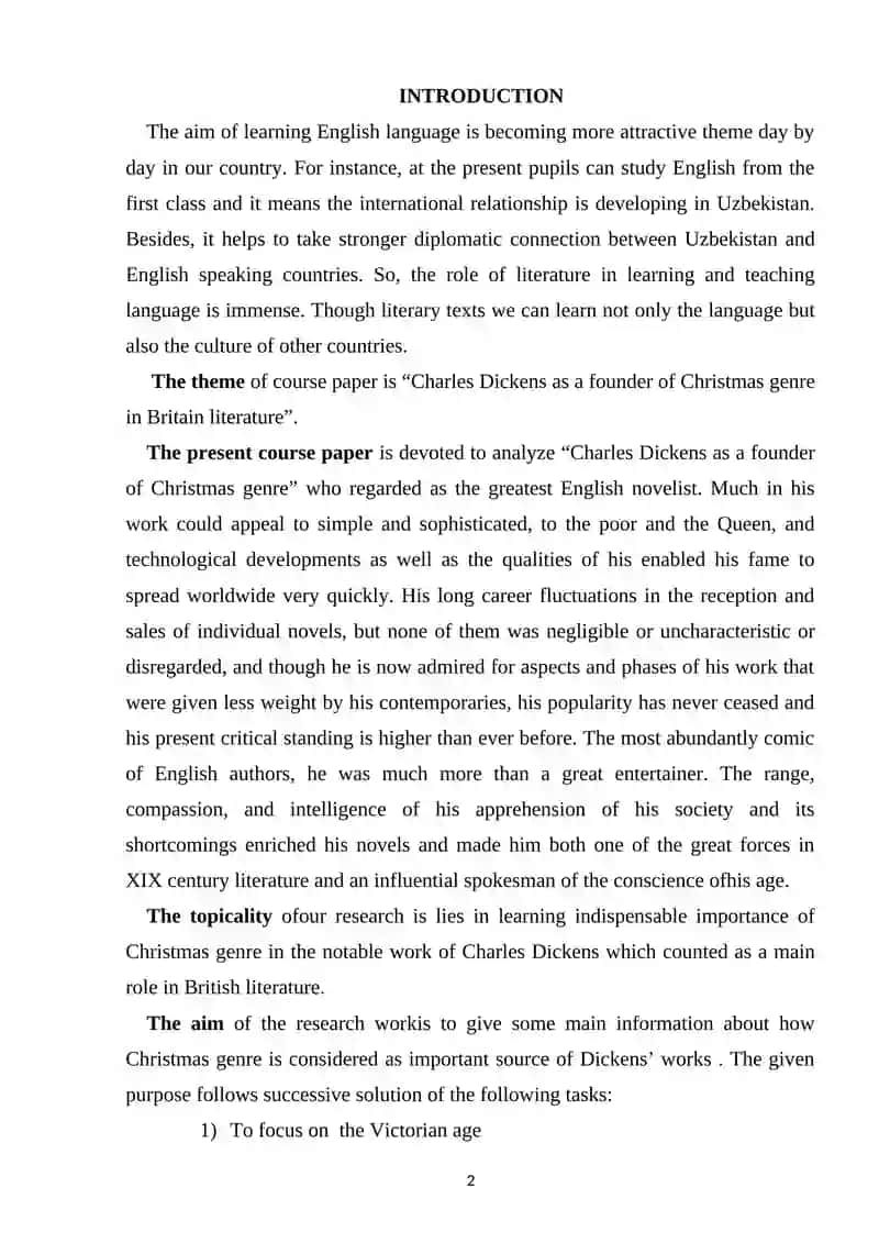 Charles Dickens as a Founder of Christmas Genre in British Literature 2