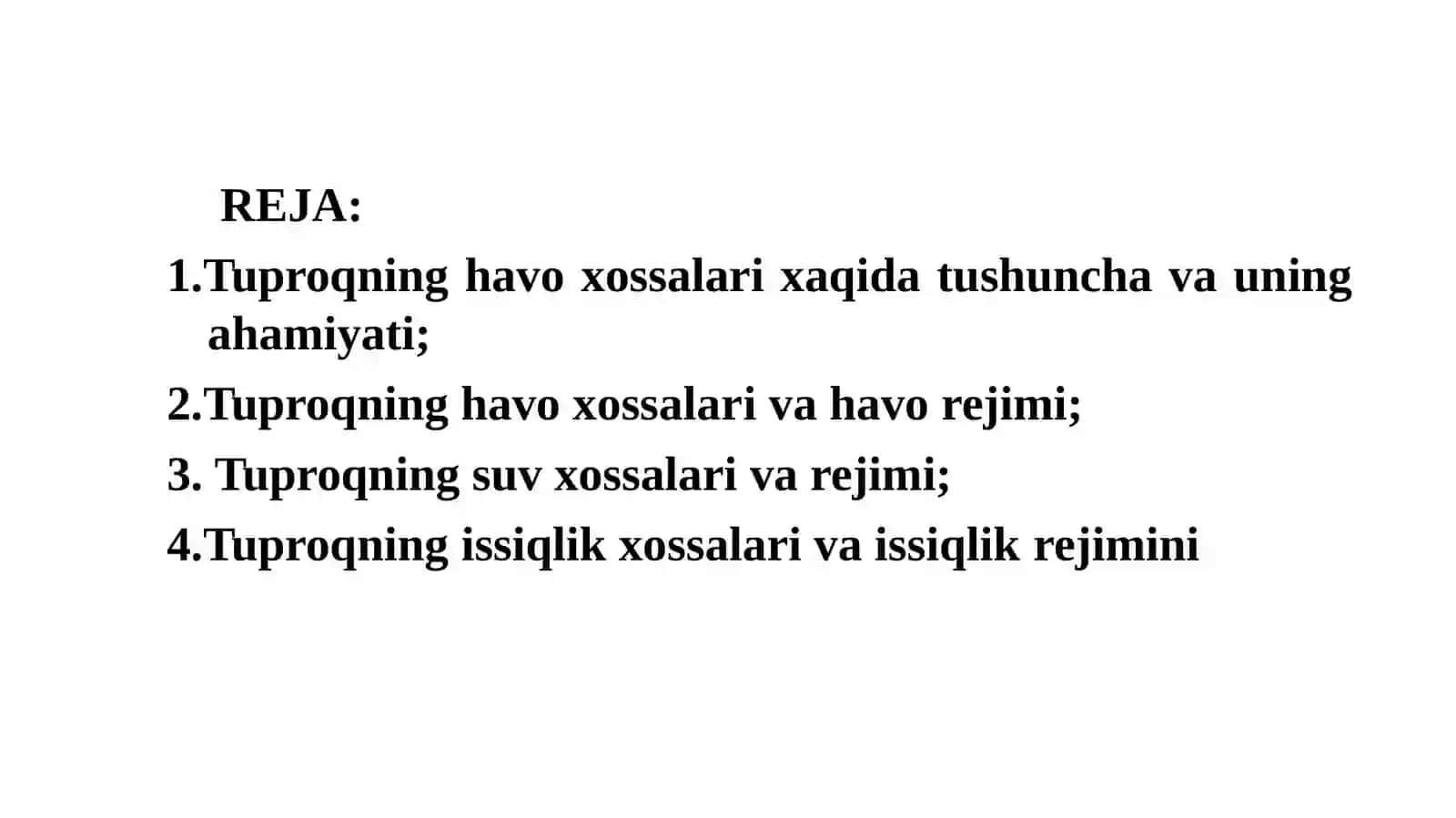 TUPROQ HOSIL BO’LISH REJIMLARI 2