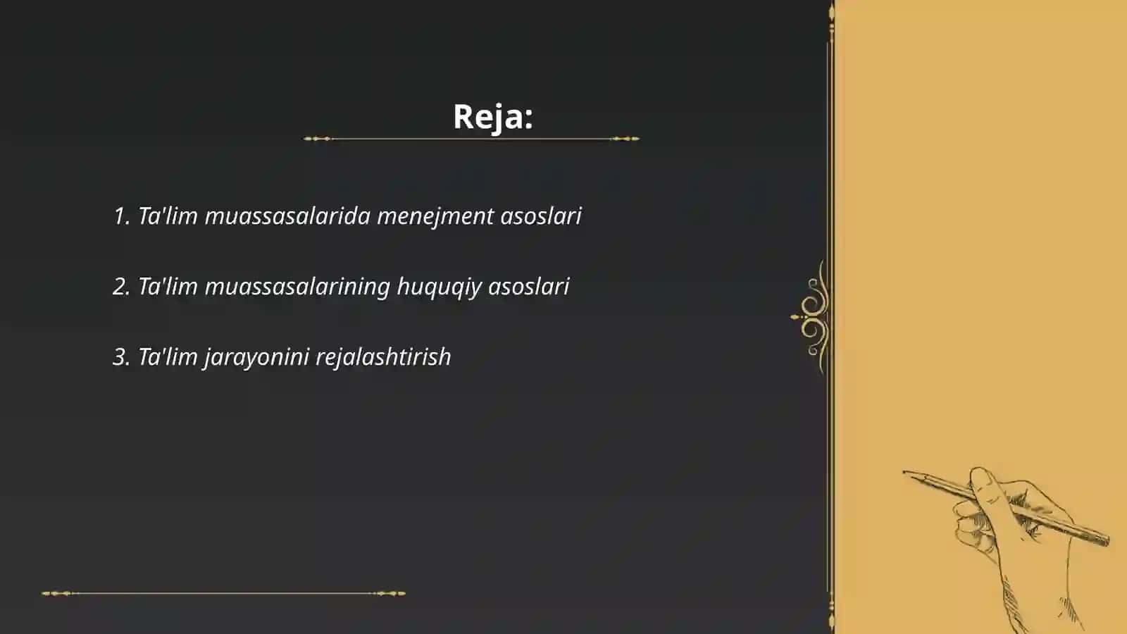 Ta'lim muassasini boshqarish asoslari 2