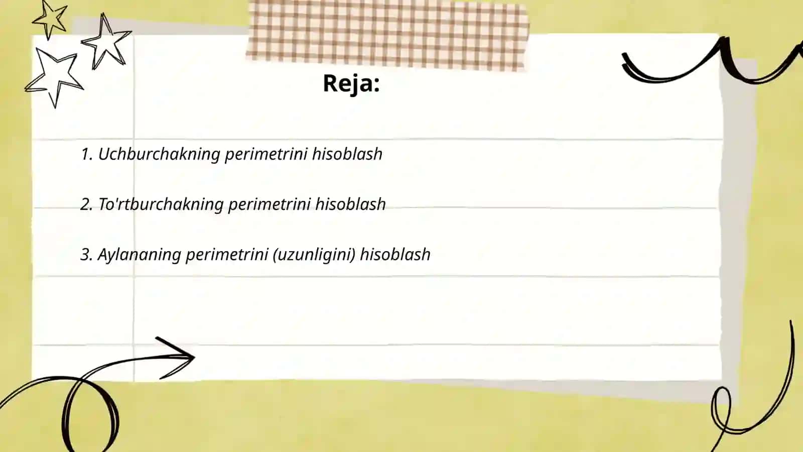 Ko'pburchaklar perimetri, yuzasi 2