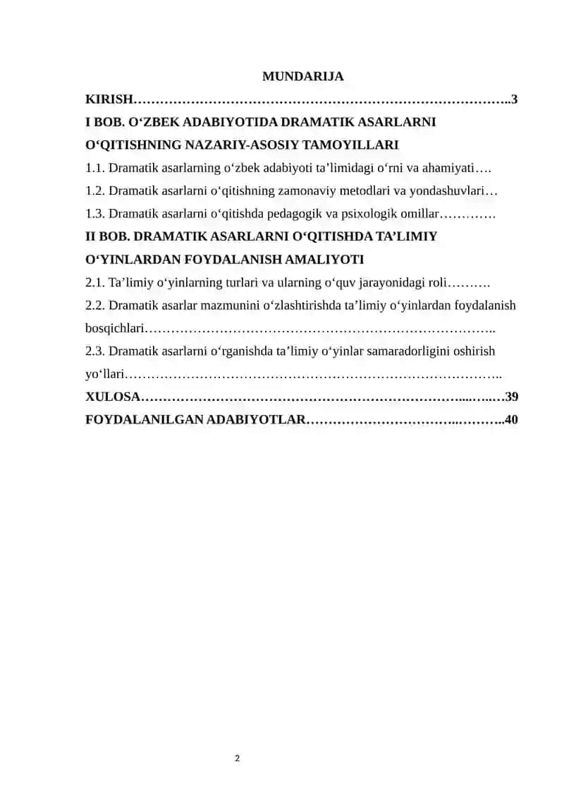 Dramatik asarlar bilan ishlashda ta’limiy o‘yinlardan foydalanish 2