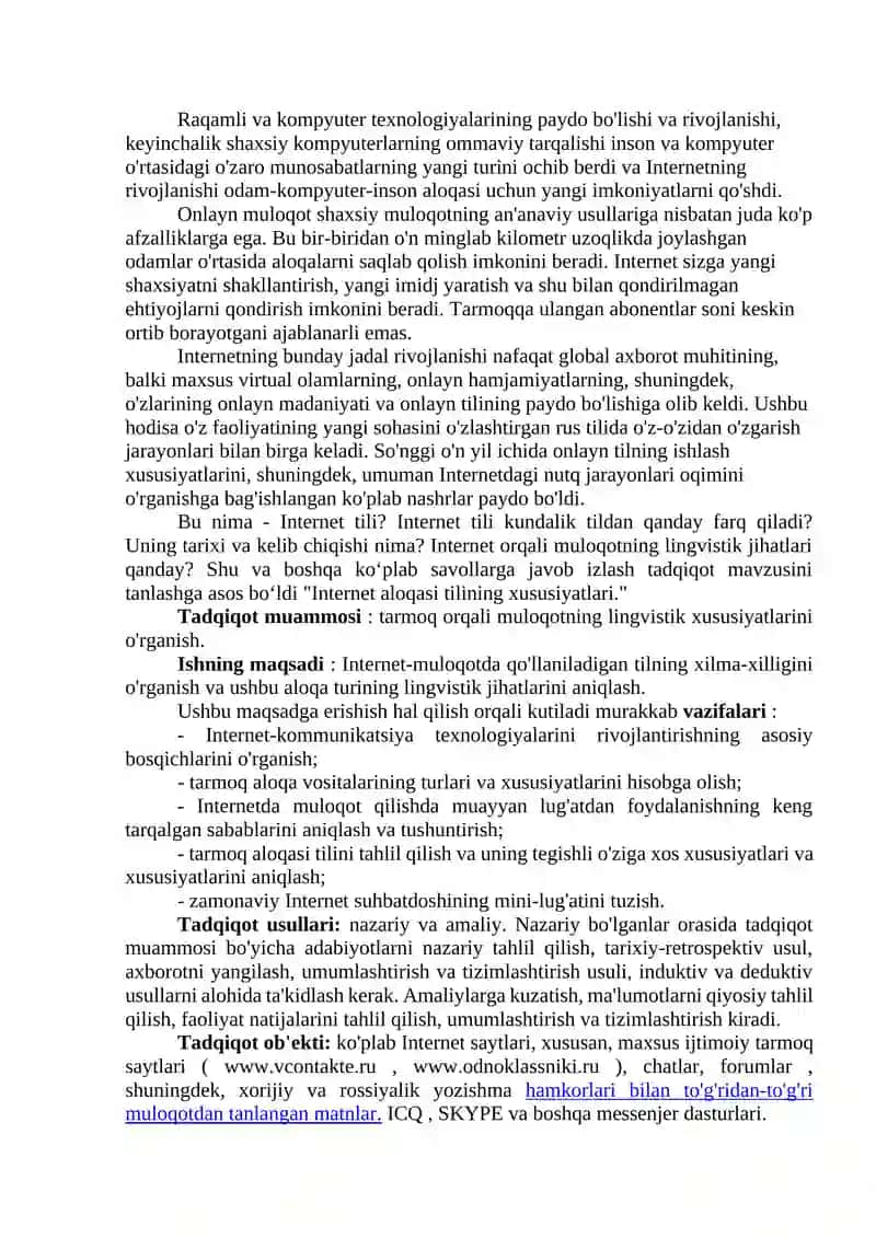 Internet-kommunikatsiya texnologiyalari 2