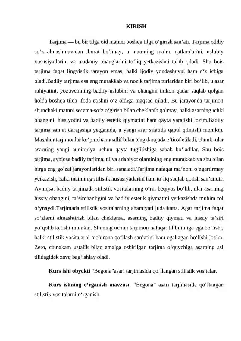ALBERT KAMYUNING “BEGONA” ASARI TARJIMASIDA QOʻLLANGAN STILISTIK VOSITALAR 2