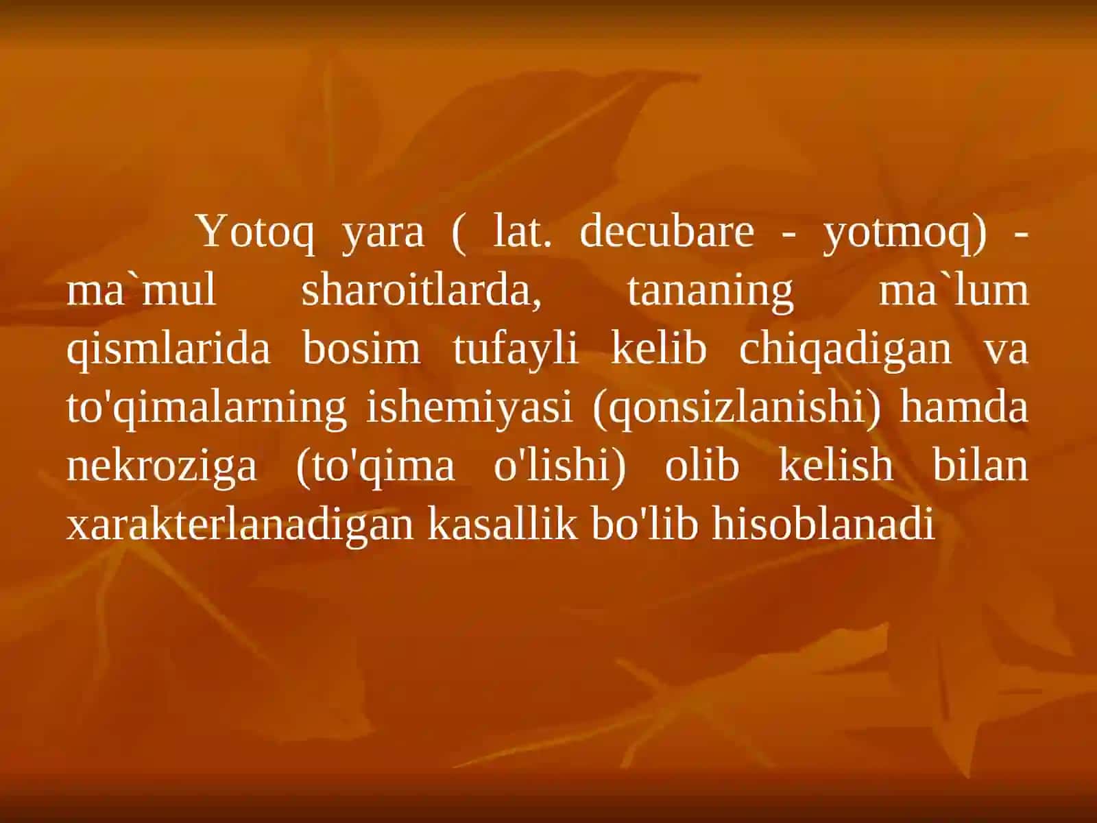 Yotoq yaralar 2