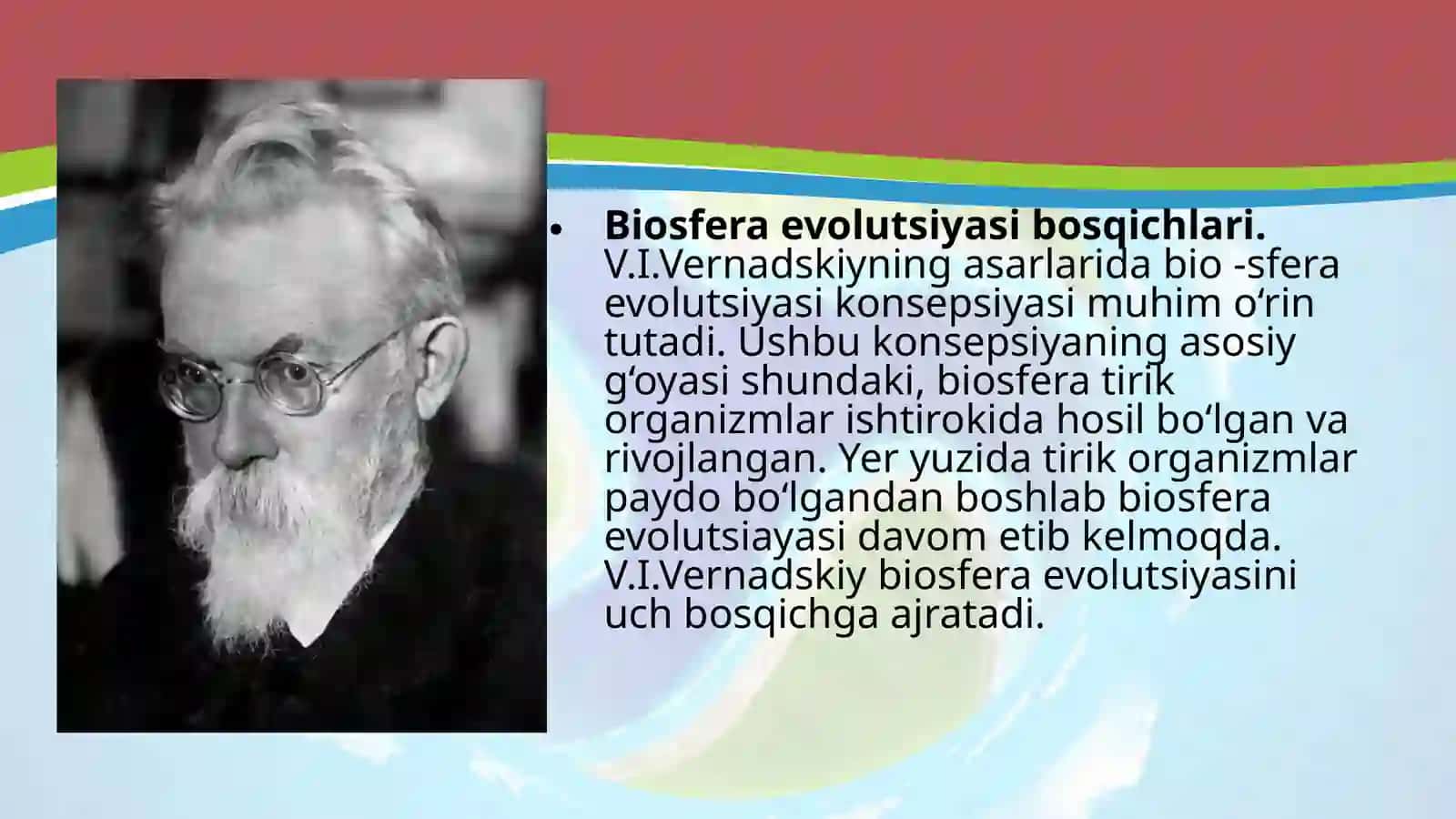 "Biosfera Evolutsiyasi. Biogenez" Dars Ishlanmasi 2