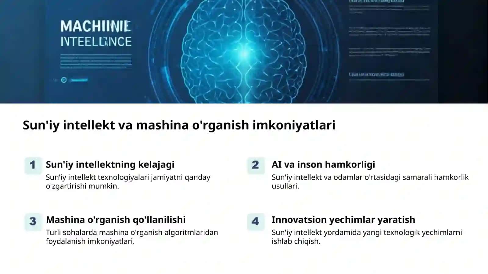 Sun'iy intellekt va mashina o'rganish 2