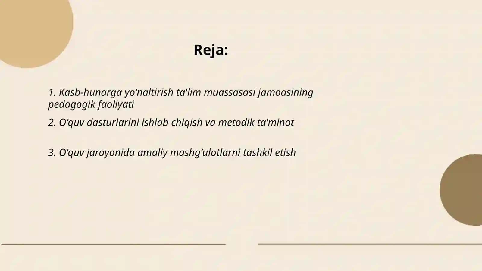 Kasb-hunarga yoʻnaltirish ta'lim muassasasi jamosining faoliyati 2