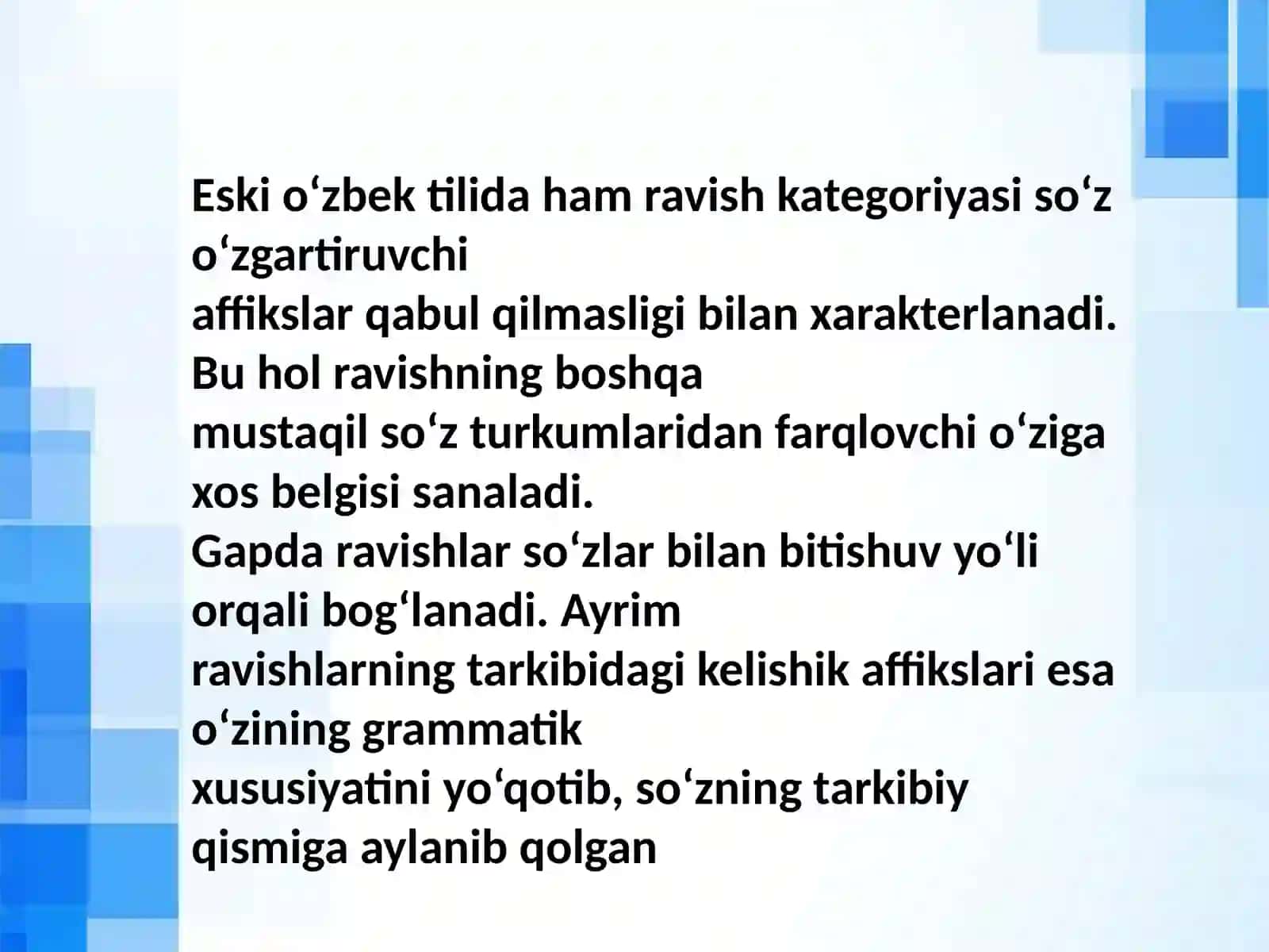 Ravish so'z turkumi 2