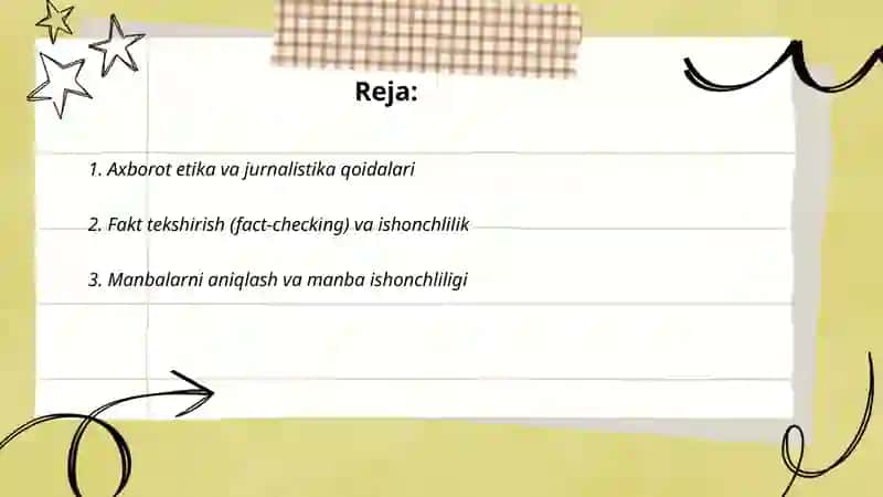 Axborot etika va jurnalistika qoidalari 2